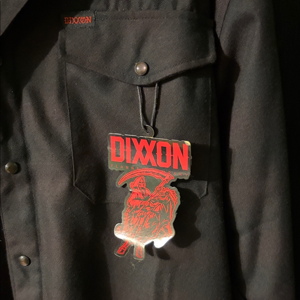 Dixxon Darkness Black Button-Down Work Shirt With… - image 3